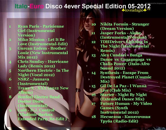 NEW GENERATION ITALO DISCO SPECIAL NOSTALGIE EDITION i inne Mixy - Italo-Euro Disco 4ever Special Edition 05-2012.jpg