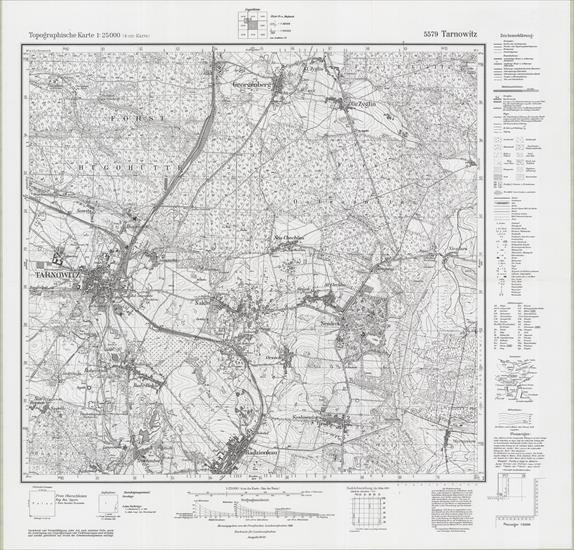 Niemieckie mapy Messtischblatt - 5579 Tarnowitz Tarnowskie Góry 1940r.jpg