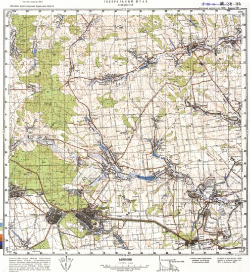 Mapy topograficzne Ukrainy 1-100 000  wersja radziecka z 1983r - M_36_114.JPG