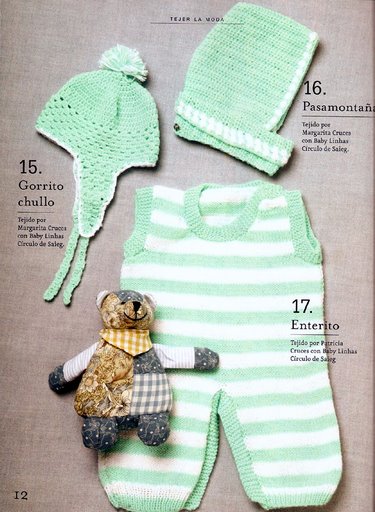 szydełkowe ubranka i buciki dla niemowląt1 - 10- Chulo  Gorro  Enterito para Beb.jpg