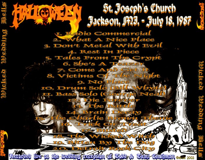 1987 - Wicked Wedding Bells, St. Josephs Church, Jackson, MI, 7-18-87 320 - 1987 - Wicked Wedding Bells - Back.JPG
