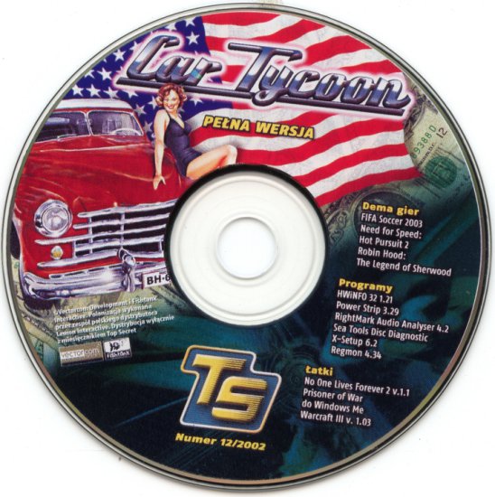 top Secret scany płyt i okładek CD - 2002-12 Top Secret płyta Car Tycoon.JPG
