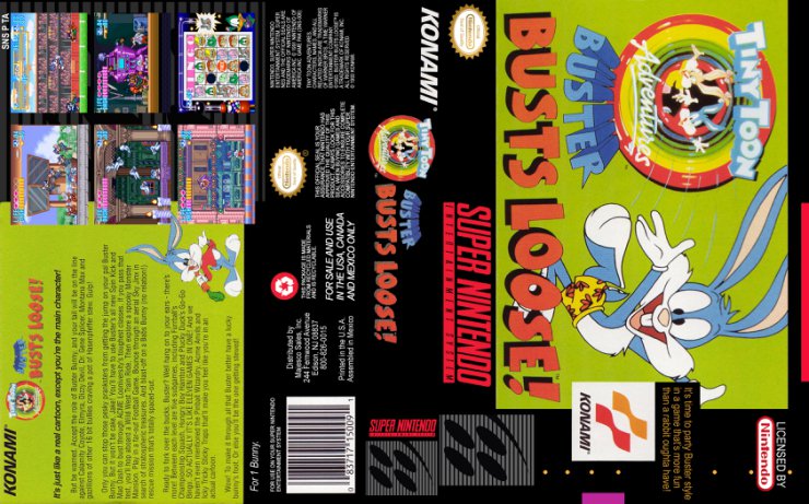  Covers Super Nintendo - Tiny Toon Adventures Buster Busts Loose Super Nintendo Snes - Cover.jpg