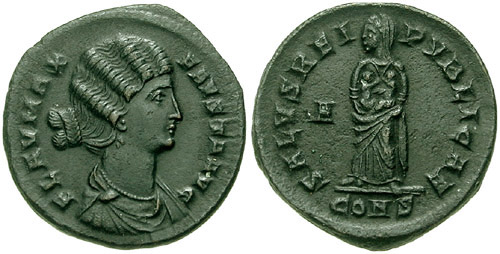 Rzym starożytny - num... - Follis-Fausta-constantinople_RIC_012.jpg 8-25. ...austa cesarzowa, żona Konstantyna I Wielkiego1.jpg