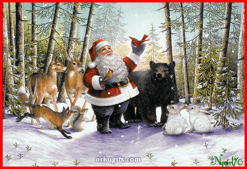Gify - Boże Narodzenie - santa-claus-in-the-snow_2145.gif