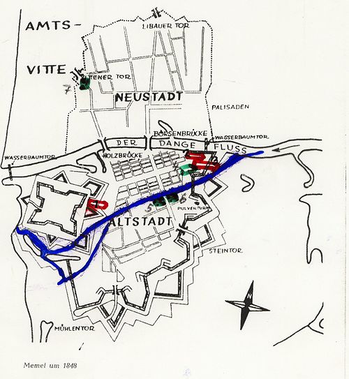 Stare plany miast - 1848_Memel_town_plan.JPG