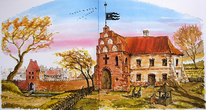 Kościoły w Bydgoszczy - Bydgoszcz,kościół św.Krzyża ze szpitalem 1550-1840.jpg