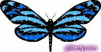 Gif Motyle  Ruchome  - blue_butterfly.gif