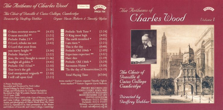 Wood - The anthems of Wood Choir of Gonville  Caius College, Vol. 1 - Charles Wood Vol. 1 cover.jpg