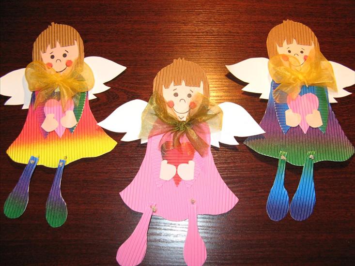 Aniołki - papierowe aniołki.JPG