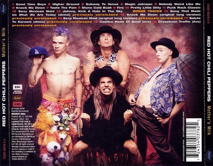 RHCP-Mothers Milk 1989 - Red Hot Chili Peppers  Mothers Milk 1989 Back.jpg