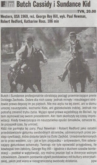 B - Butch Cassidy and the Sundance Kid 1969, reż. George Roy H...hman, Ted Cassidy, Jeff Corey, Sam Elliott. ŻpE 30 V 1998.jpg